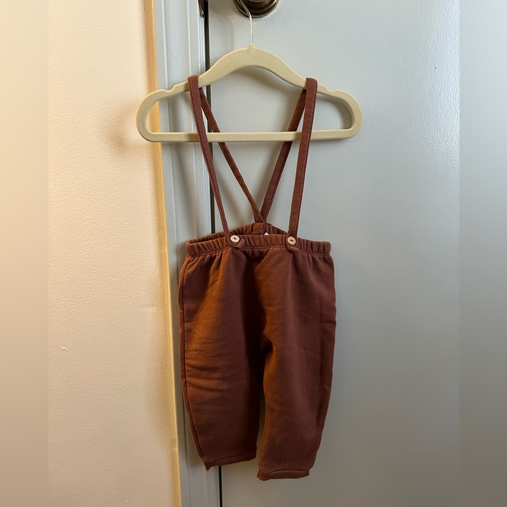 Zara jogger pants with suspenders